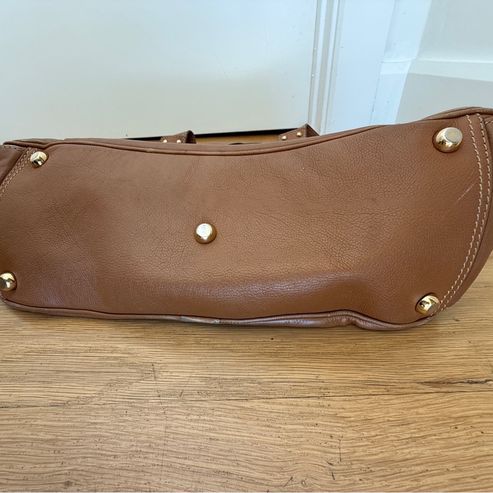Marc Jacob Large Brown Leather Handbag Satchel Purse - Picture 10 of 11